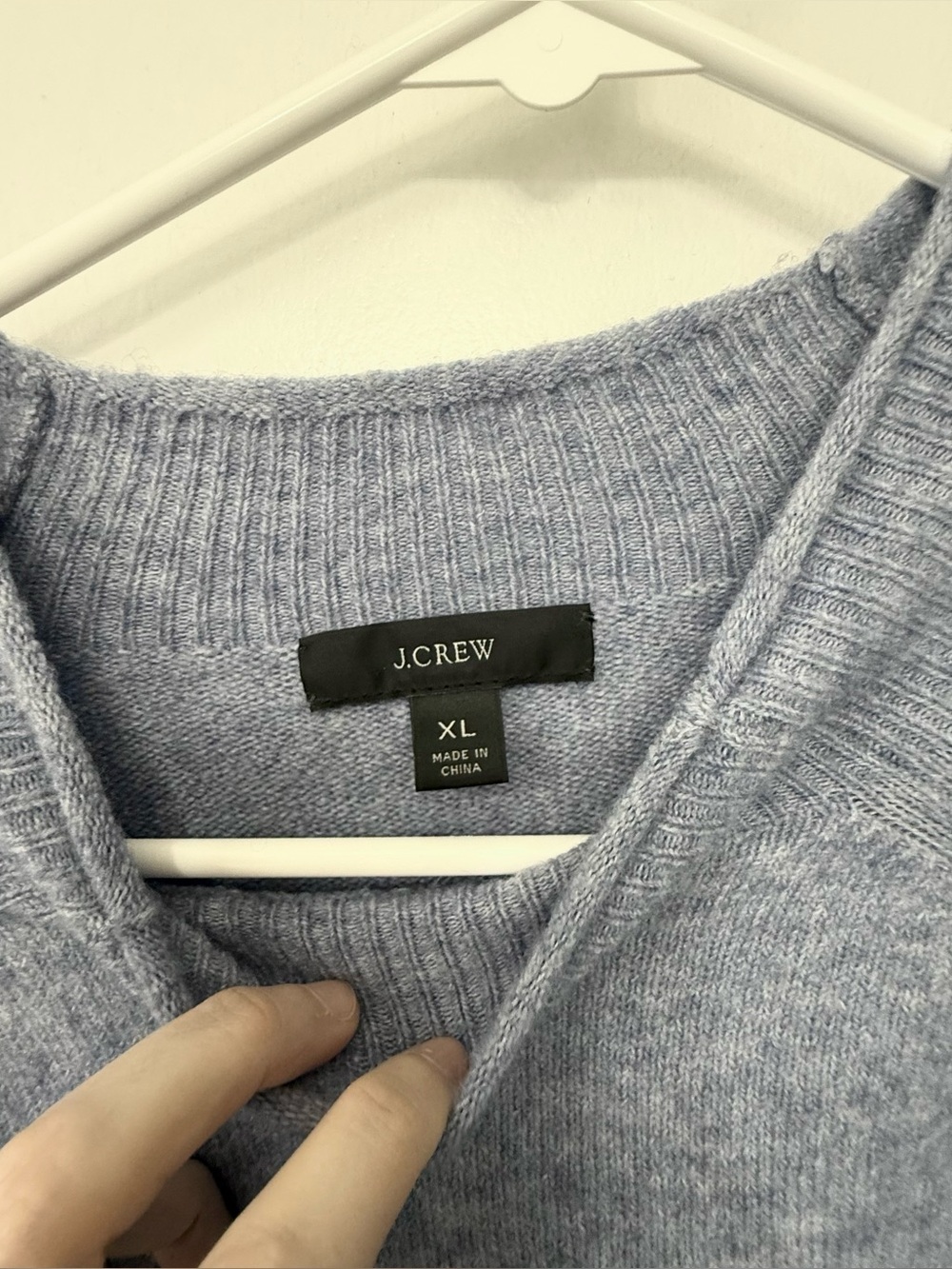 J.Crew Women's Light Blue Rollneck Sweater, XL